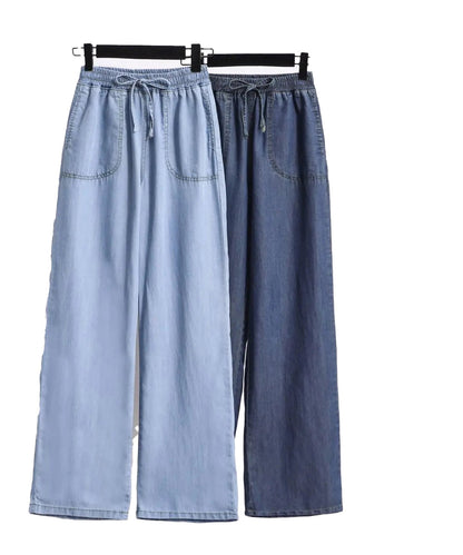 Womens High Waist Wide Leg Jeans