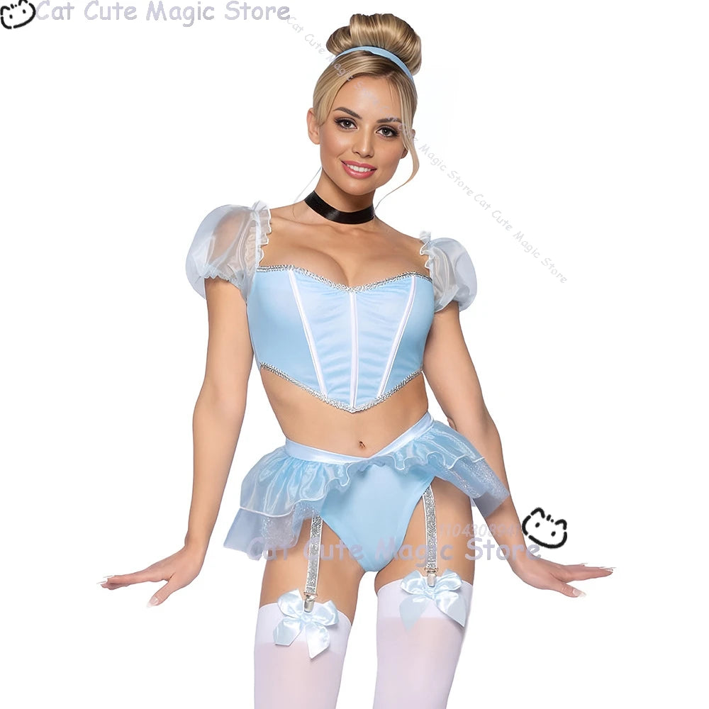 Halloween Costume: Cute Blue Dress Set
