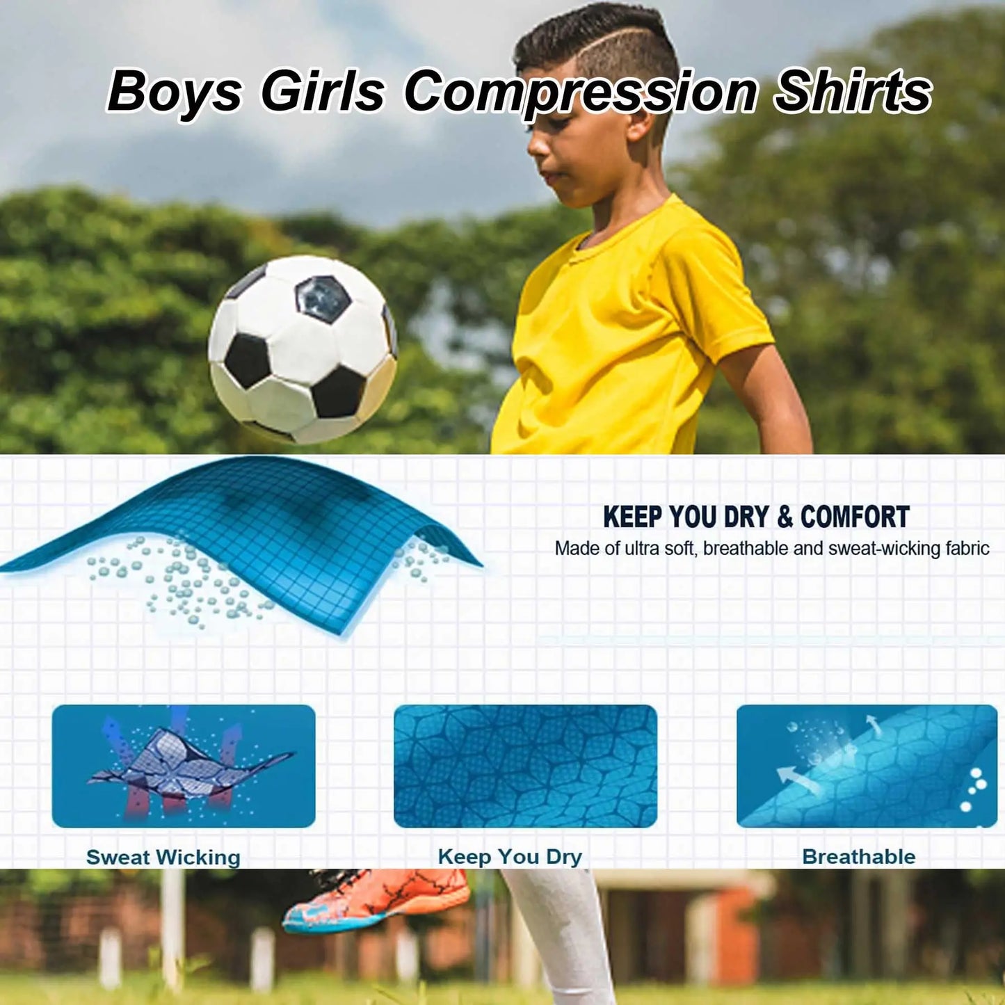 Boys Compression Shirt For Active Kids