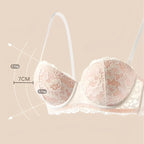 Underwire Push Up Bra with Lace Detailing