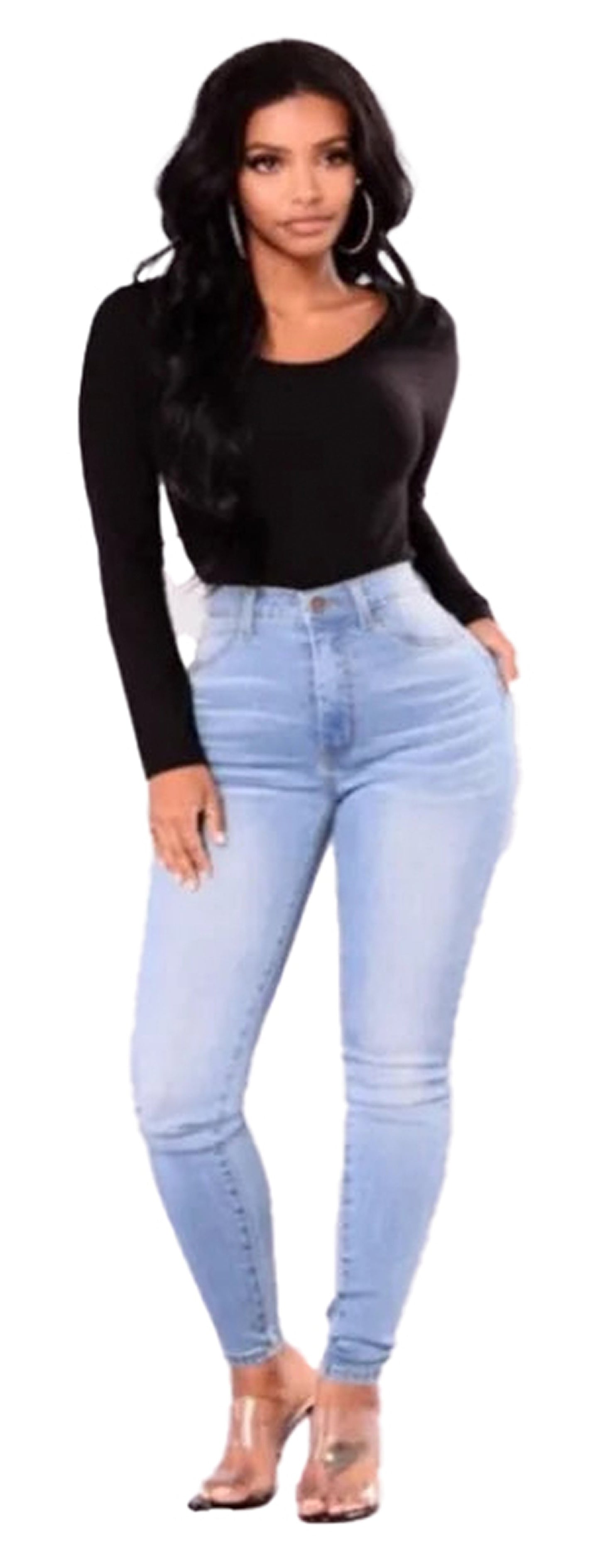 High Waist Skinny Jeans For Women