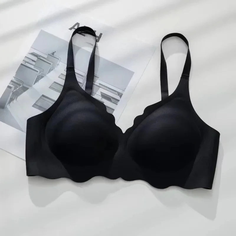 Comfortable Wireless Knit Bralette Top with Adjustable Straps
