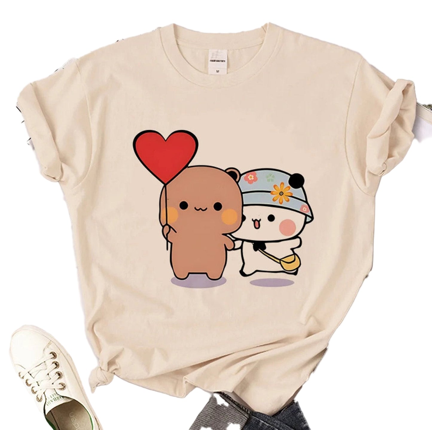 Trendy 80s Retro Digital Grunge T-Shirt for Women - Bubu Dudu Style