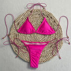 Swimwear Swimsuit: Trendy Pink Bikini Set