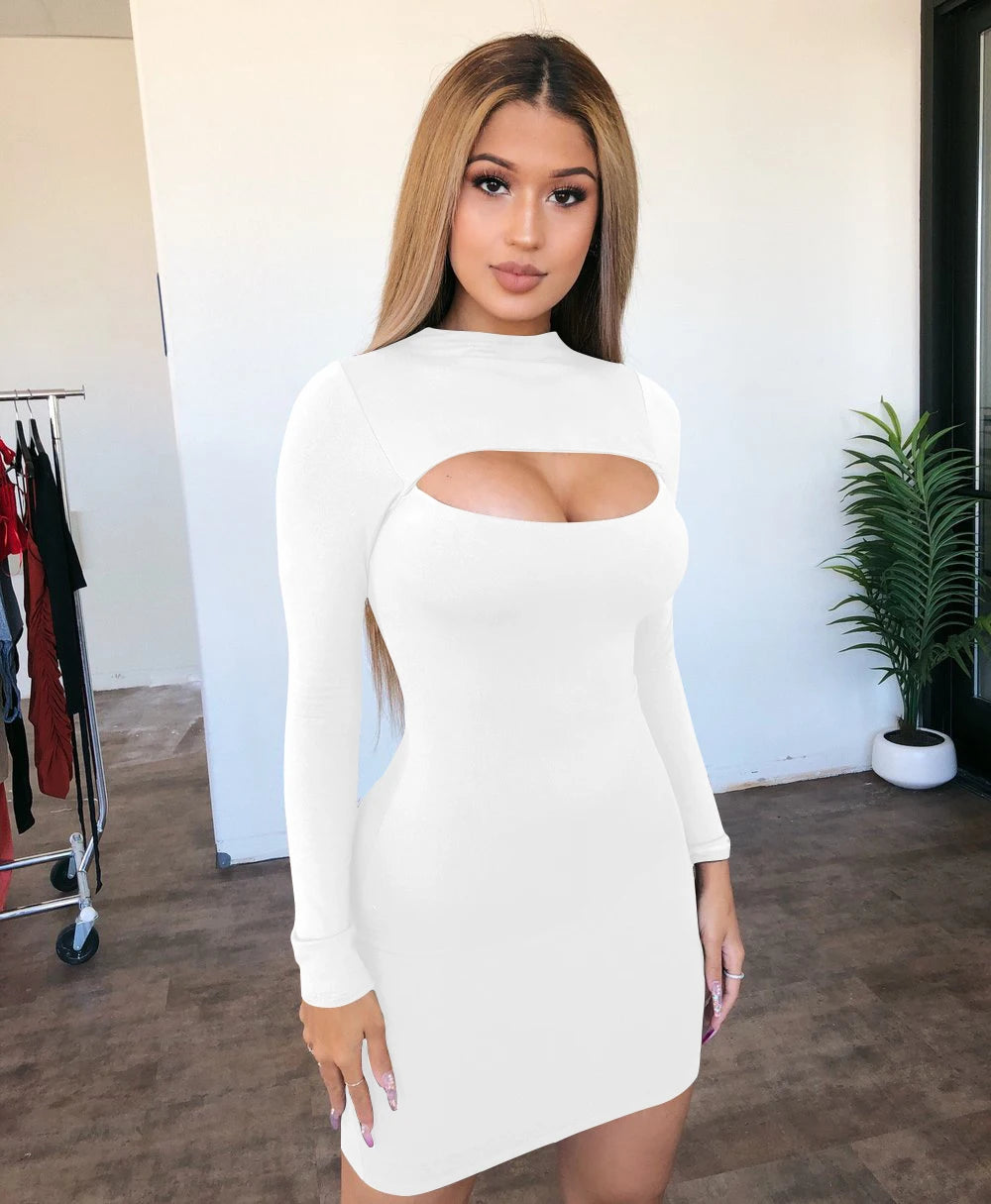 Mini Dress with Cut-Out Detail