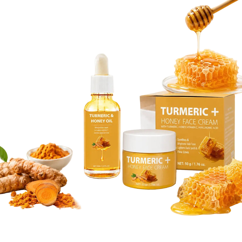 Turmeric & Honey Face Oil and Moisturizing Cream Skincare Set
