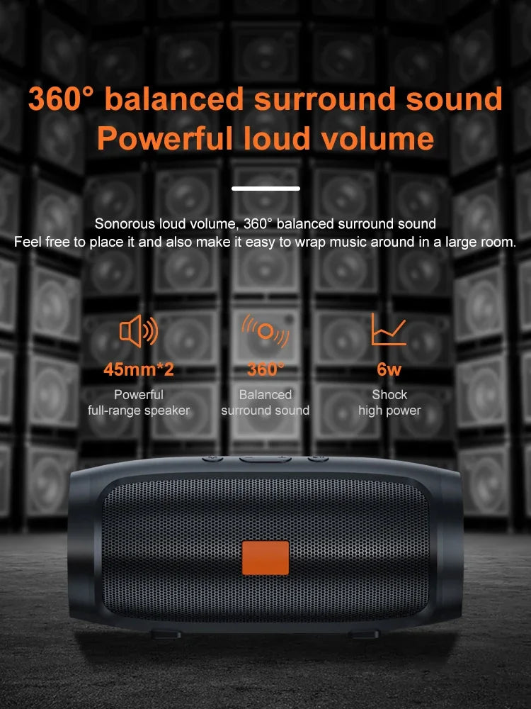 LuckeLadybug portable wireless speaker with bluetooth featuring 360 balanced surround sound and powerful volume