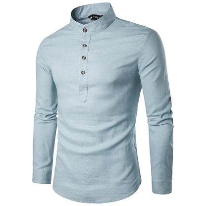 Mens Linen Button Down Shirt Stylish & Comfy