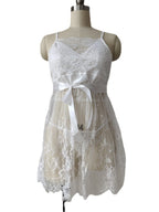 Plus Size Lingerie Babydoll with Lace Trim