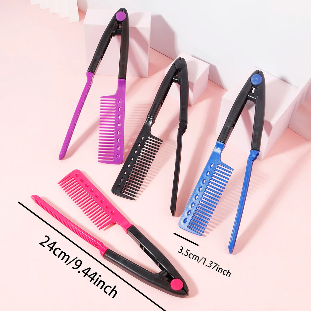 Hair straightening brush