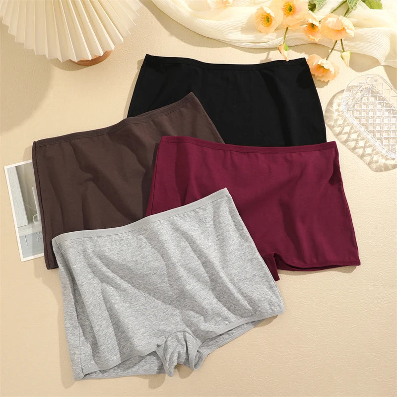 Womens Seamless Cotton Boxers Comfort Fit