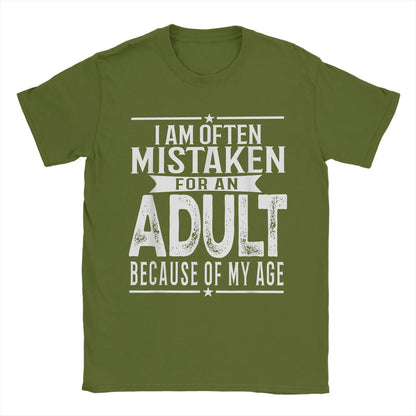 Funny Men's T-Shirt: Often Mistaken for an Adult - Short Sleeve Tee