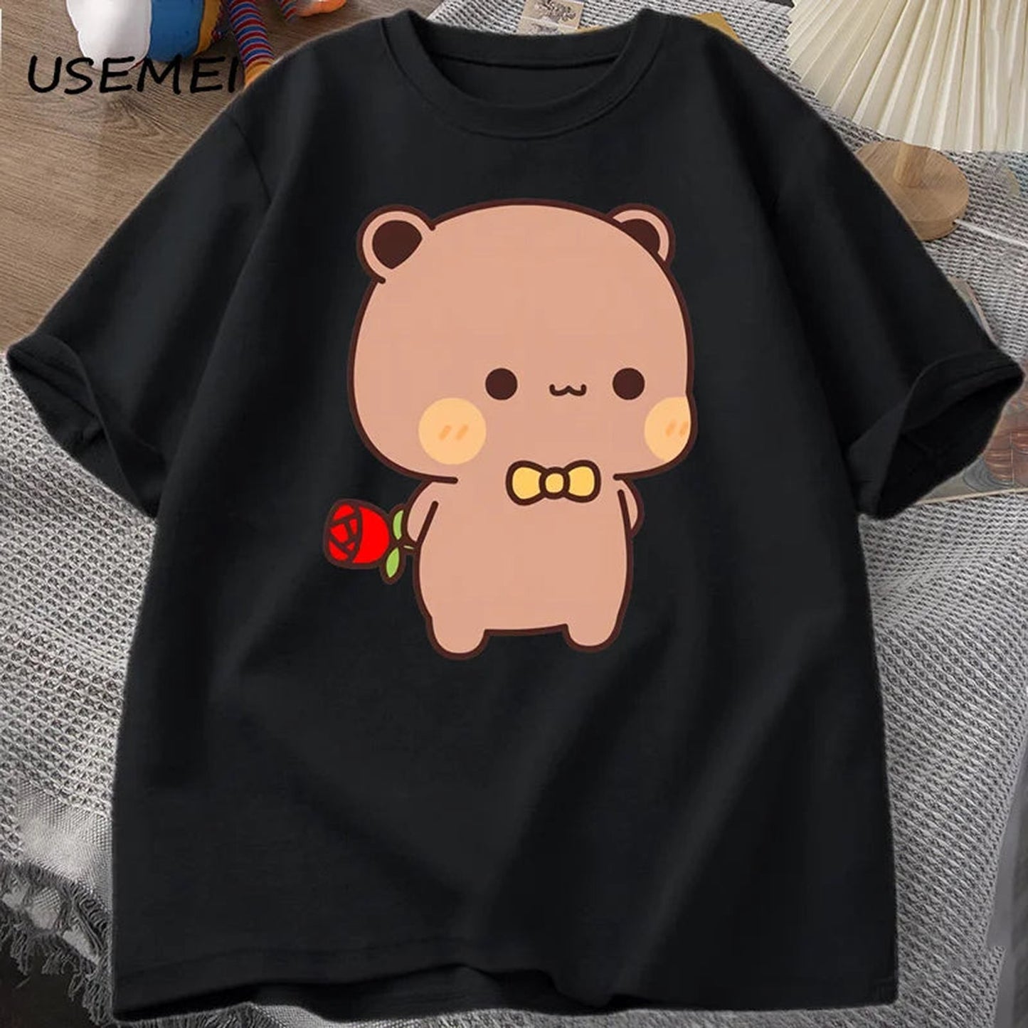 Funny DuDu Bear & Panda BuBu T-Shirt In Different Angles