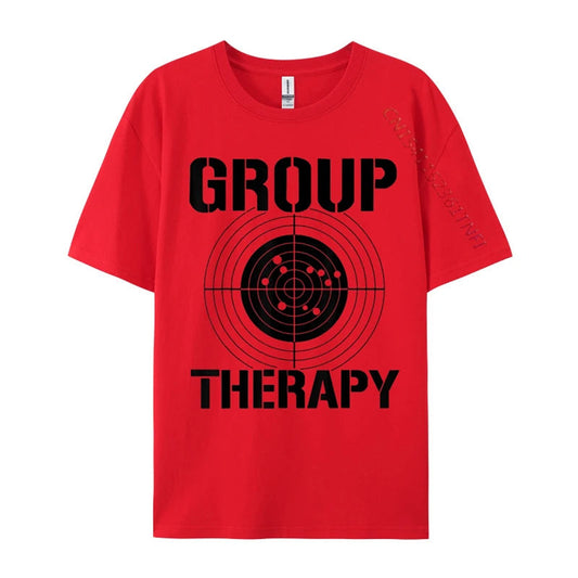 Front View of Retro Group Therapy Men’s Cotton T-Shirt