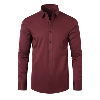 Slim Fit Mens Dress Shirt In Black