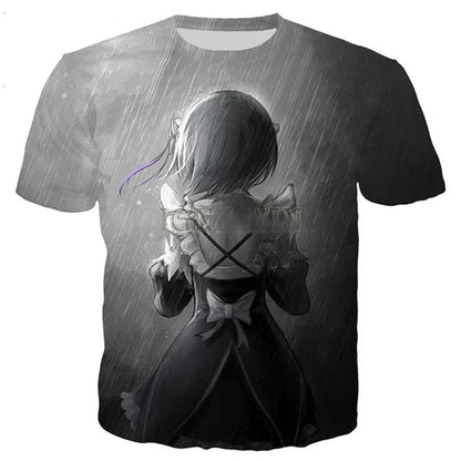 Anime Girl 3D Printed T-Shirt for Men & Women - Casual Harajuku