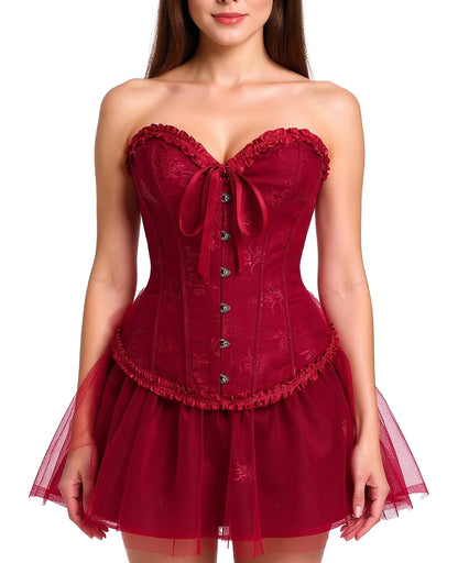 Floral Lace Corset Top For Women