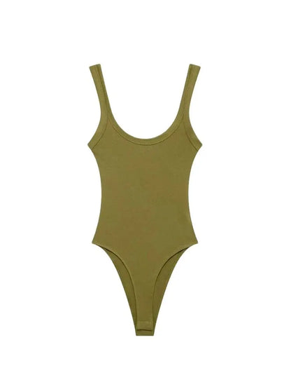 Skinny Ribbed Bodysuit For Women 4 Pack