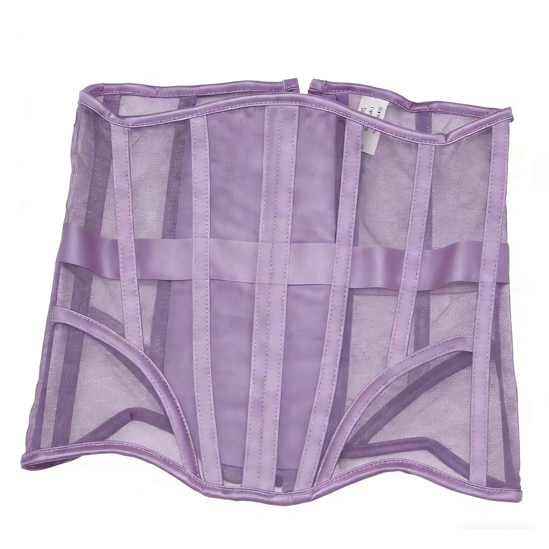 Women Breathable Mesh Corset Crop Top Under - Bust Bustier Slimming Waist Girdle