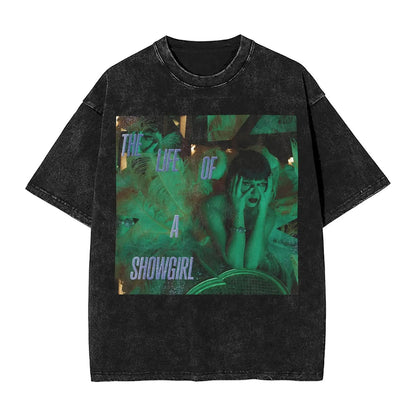 Showgirl Album Washed T-Shirt On Model