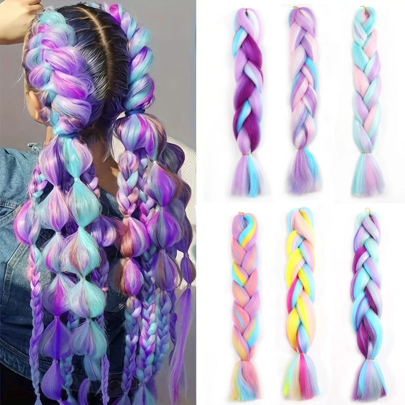 Purple Blue Braiding Hair Extensions