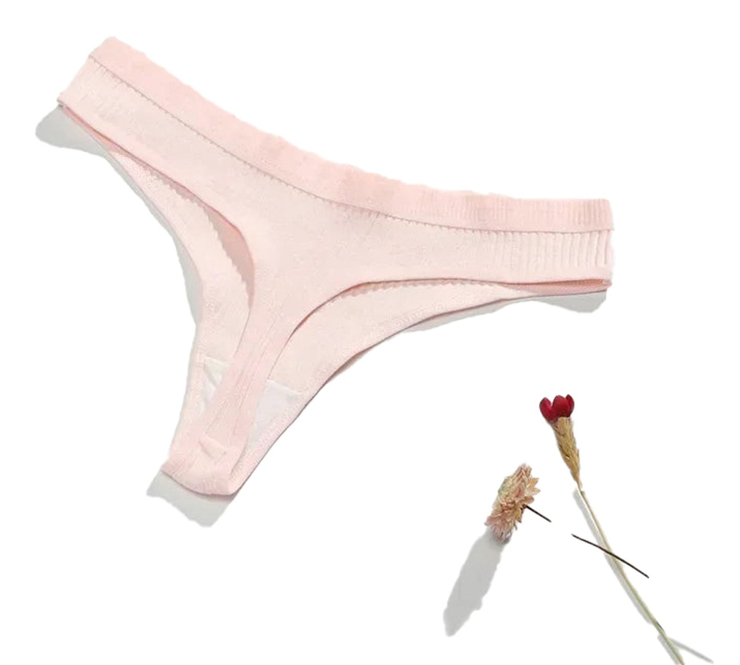Multiple Colors of Low Waist Cotton Thong Panties for Women