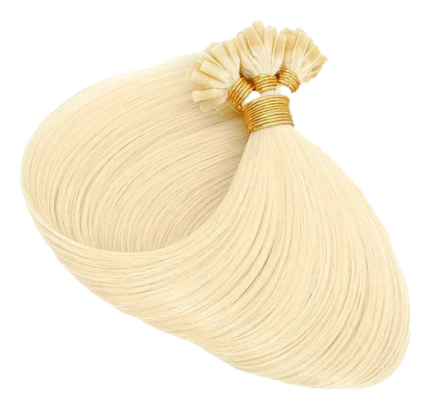 Blonde Long Straight Hair for Stylish Looks with U Tip Hair Extensions Human Hair