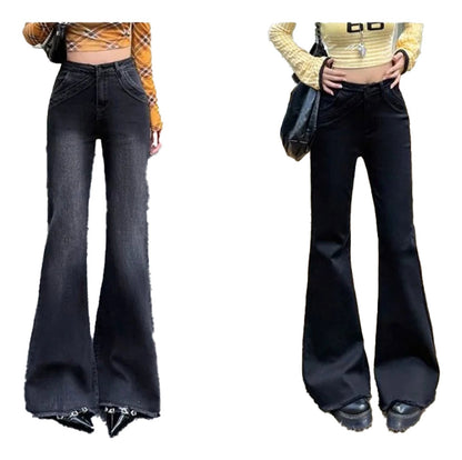 Womens Flared Jeans Retro Style