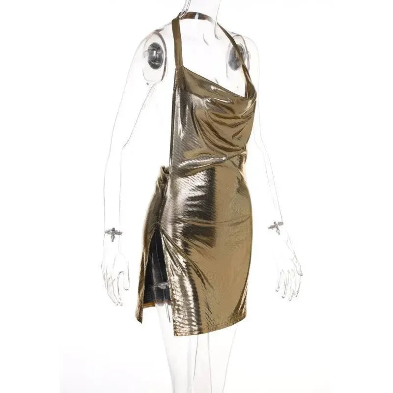Green Shimmer Dress for Wedding Party Guest