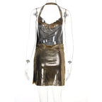 Green Shimmer Dress for Wedding Party Guest