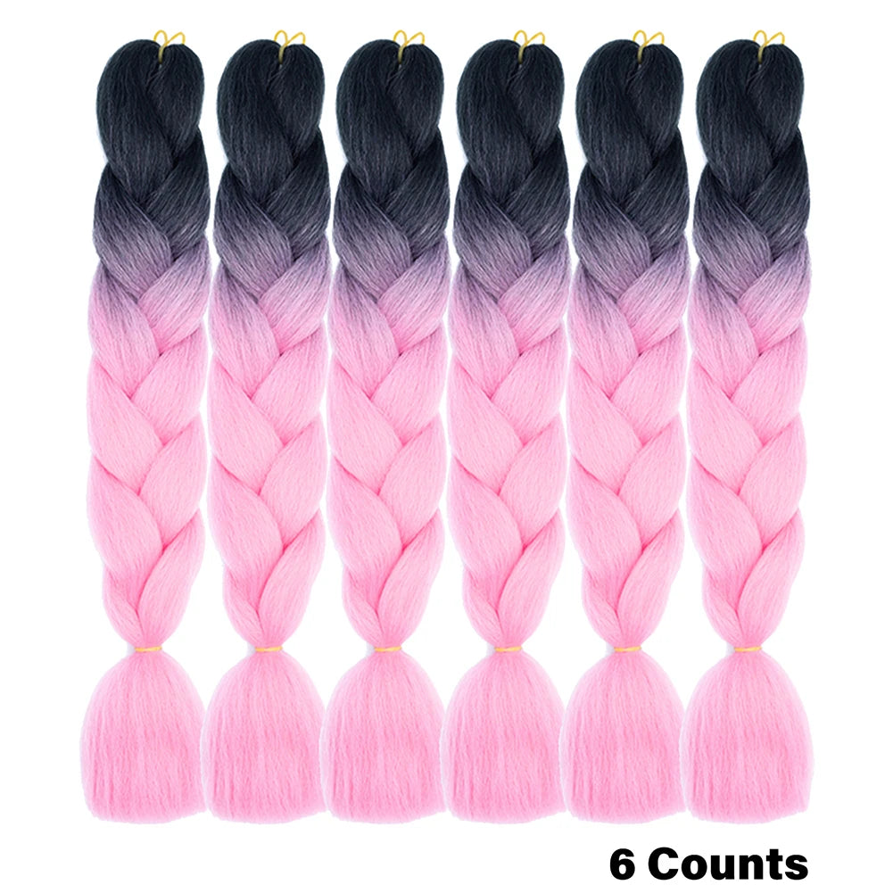 Ombre Crochet Braiding Hair Extensions