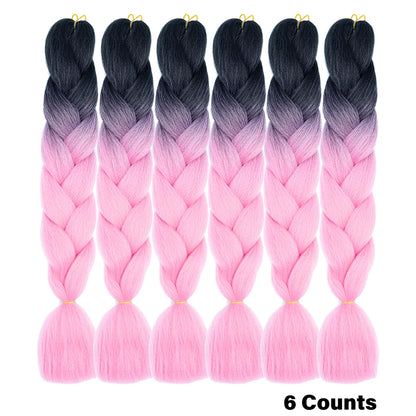 Ombre Crochet Braiding Hair Extensions