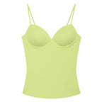 Elegant Halter Corset Crop Top with Straps for Women