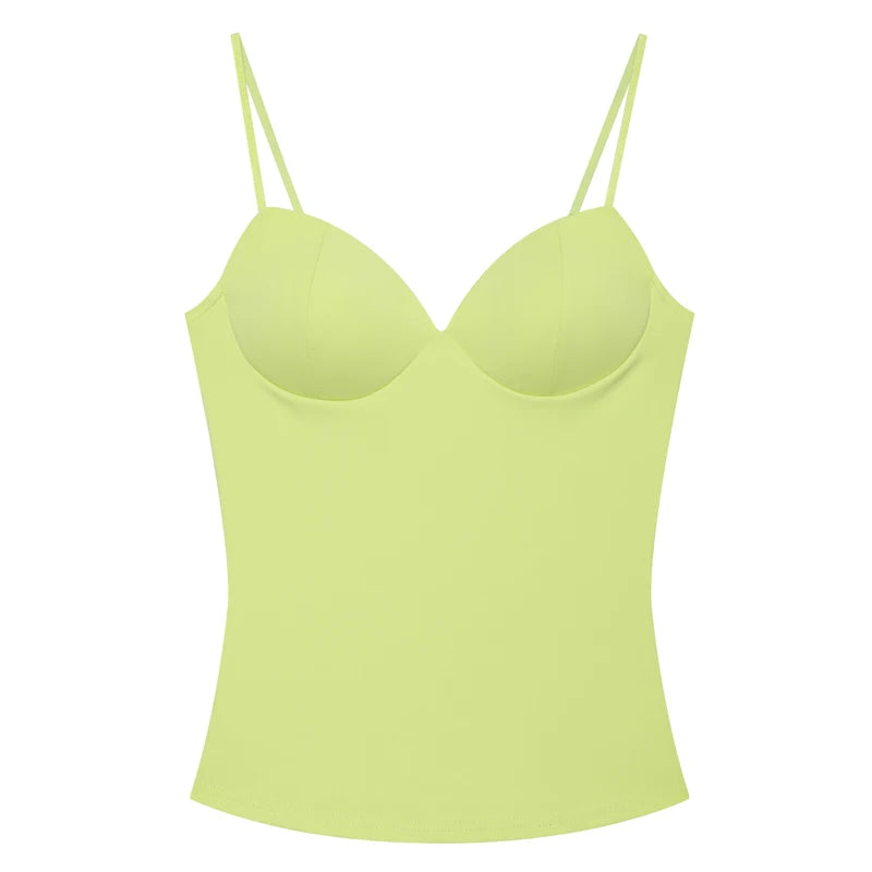 Elegant Halter Corset Crop Top with Straps for Women