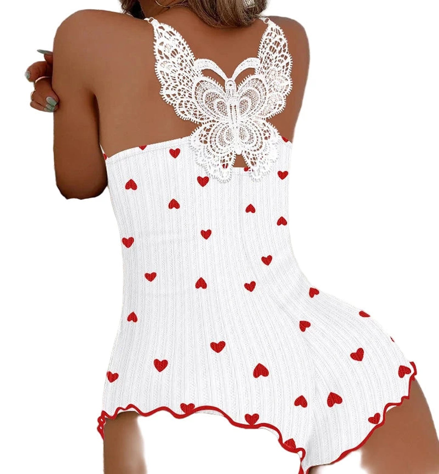 Butterfly Lace Teddy Bodysuit For Women