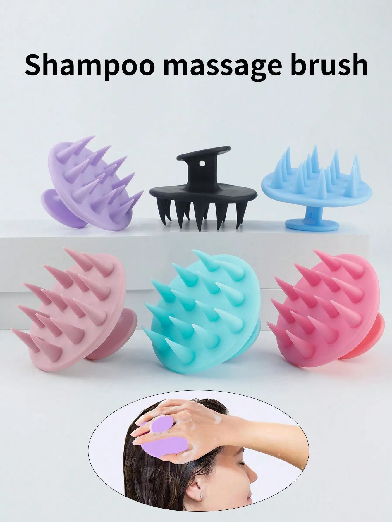 Silicone Scalp Massage Brush Set