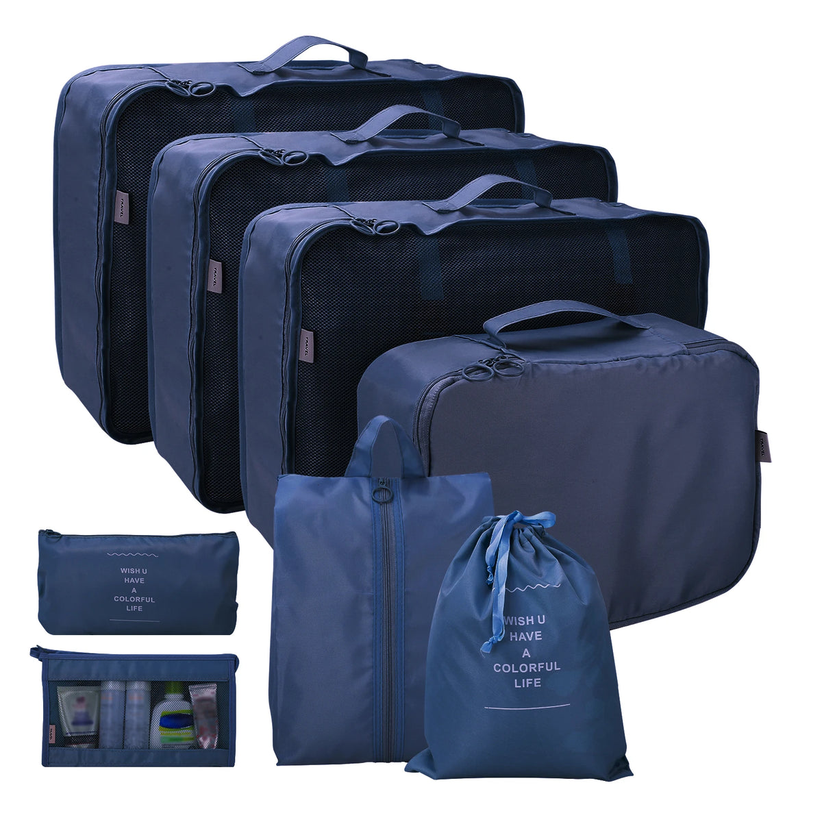 Travel Luggage Packing Cubes Set for Suitcases and Backpacks