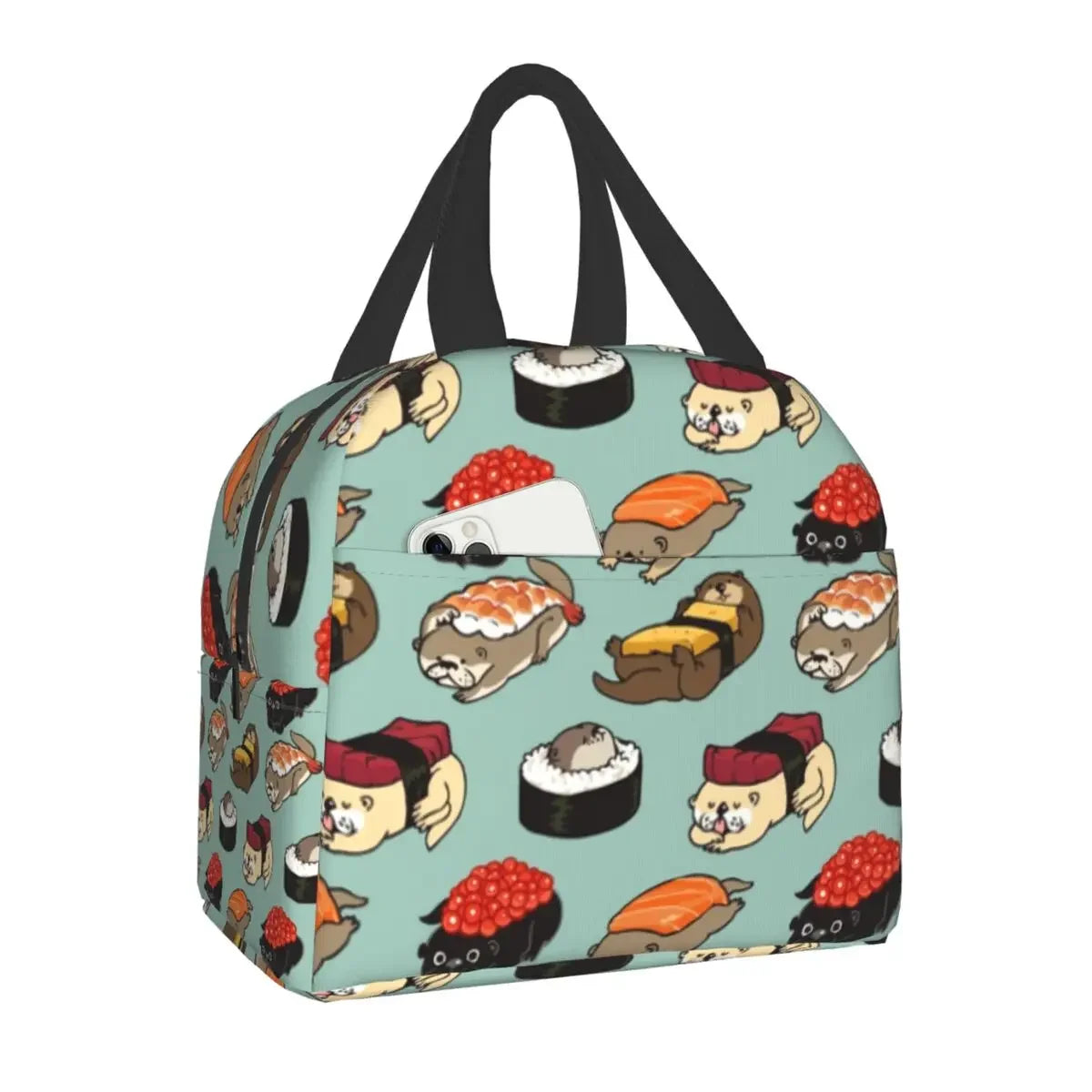 Cottagecore Aesthetic Cute Vintage Frog and Snail Thermal Insulated Lunch Bag