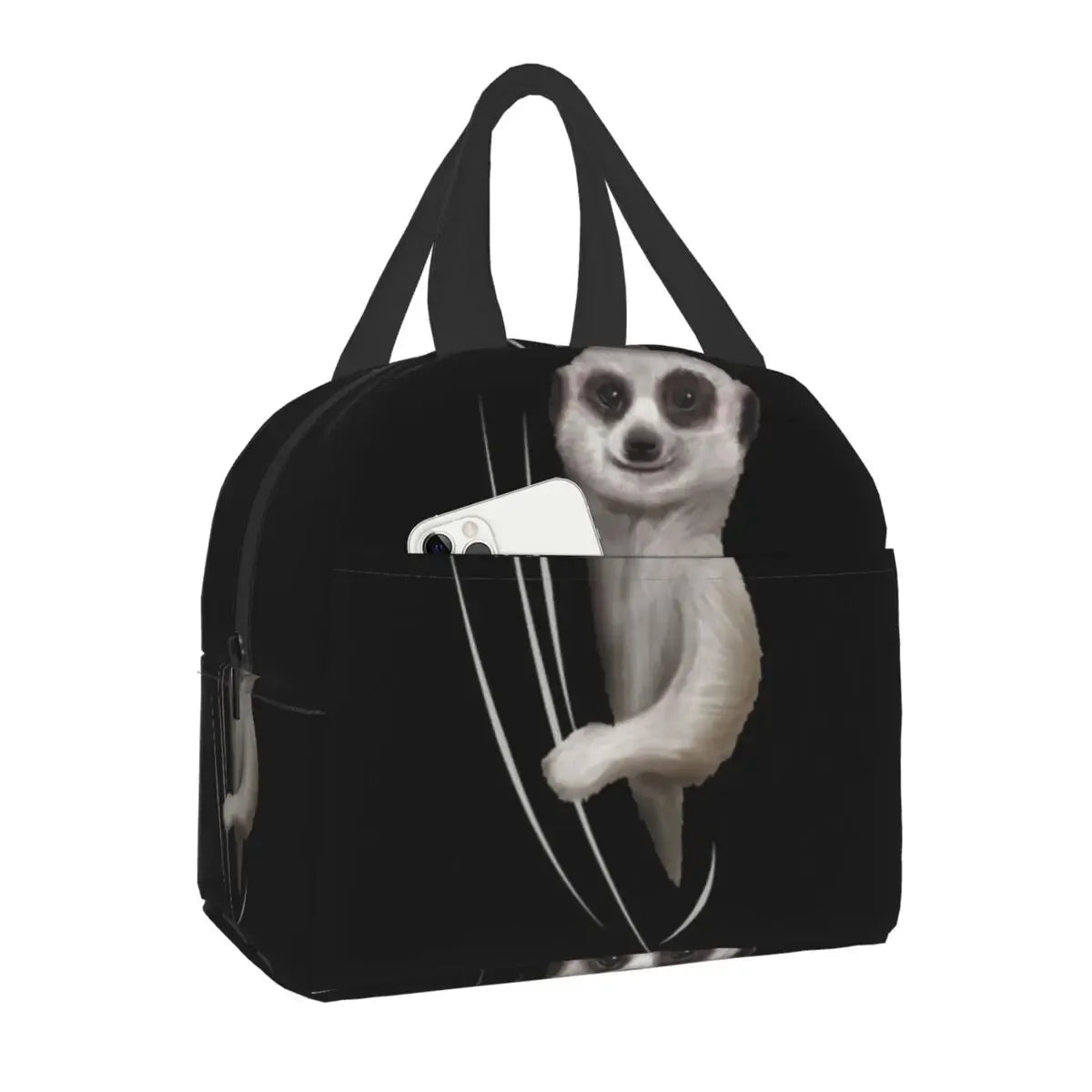 Cottagecore Aesthetic Cute Vintage Frog and Snail Thermal Insulated Lunch Bag