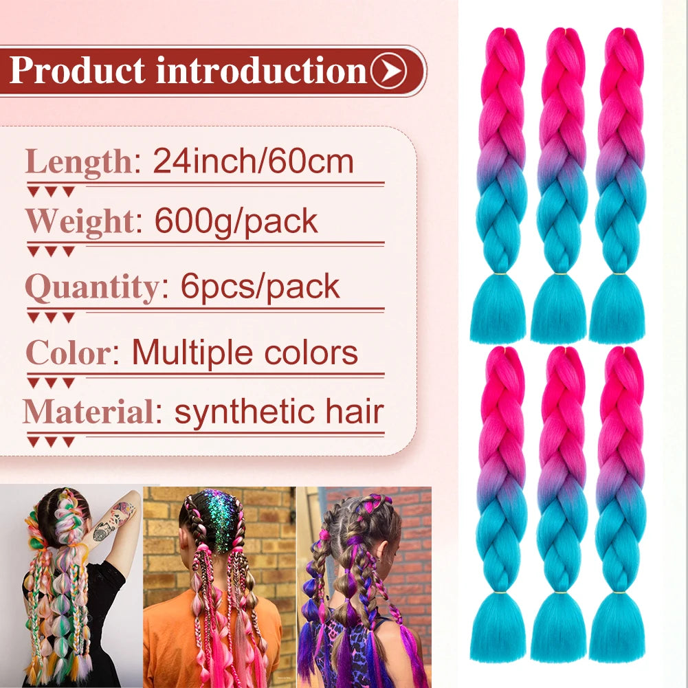 Ombre Crochet Braiding Hair Extensions