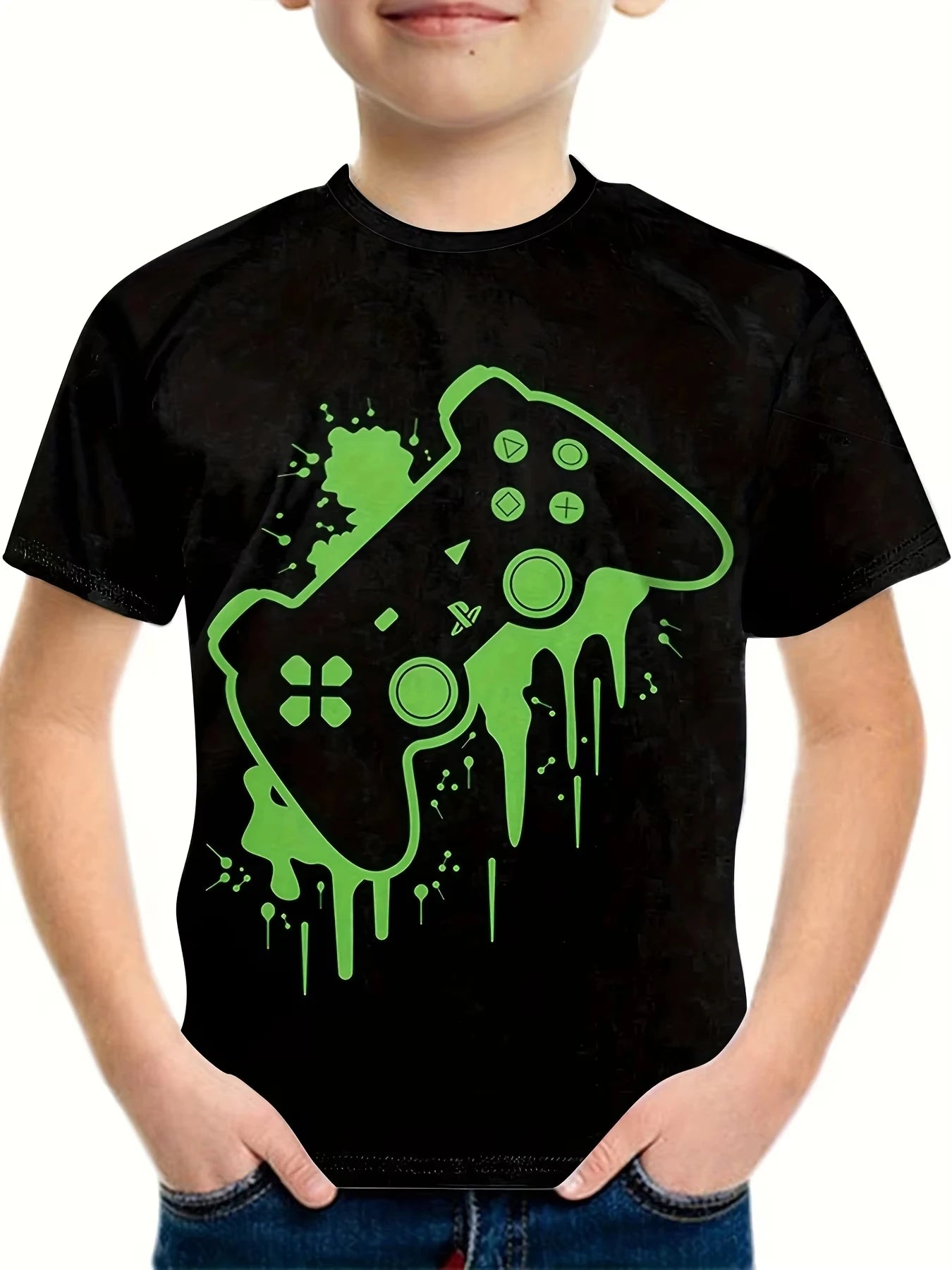 Boys 3d Gamepad T-Shirt For Gamer Style