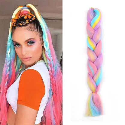 Purple Blue Braiding Hair Extensions