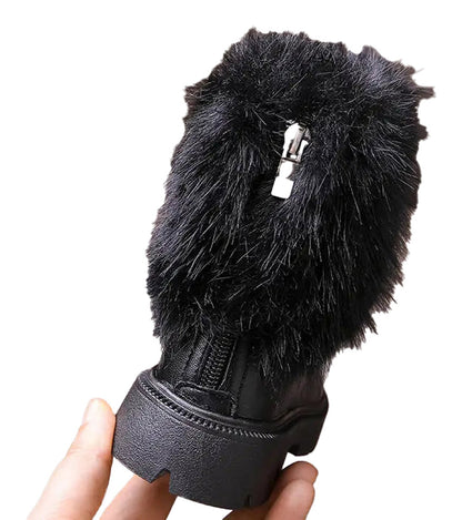 Girls Faux Fur Winter Boots Fashion Style