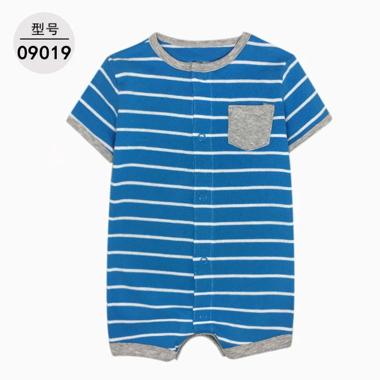 Summer Cartoon Baby Romper O - Neck Cotton Clothing