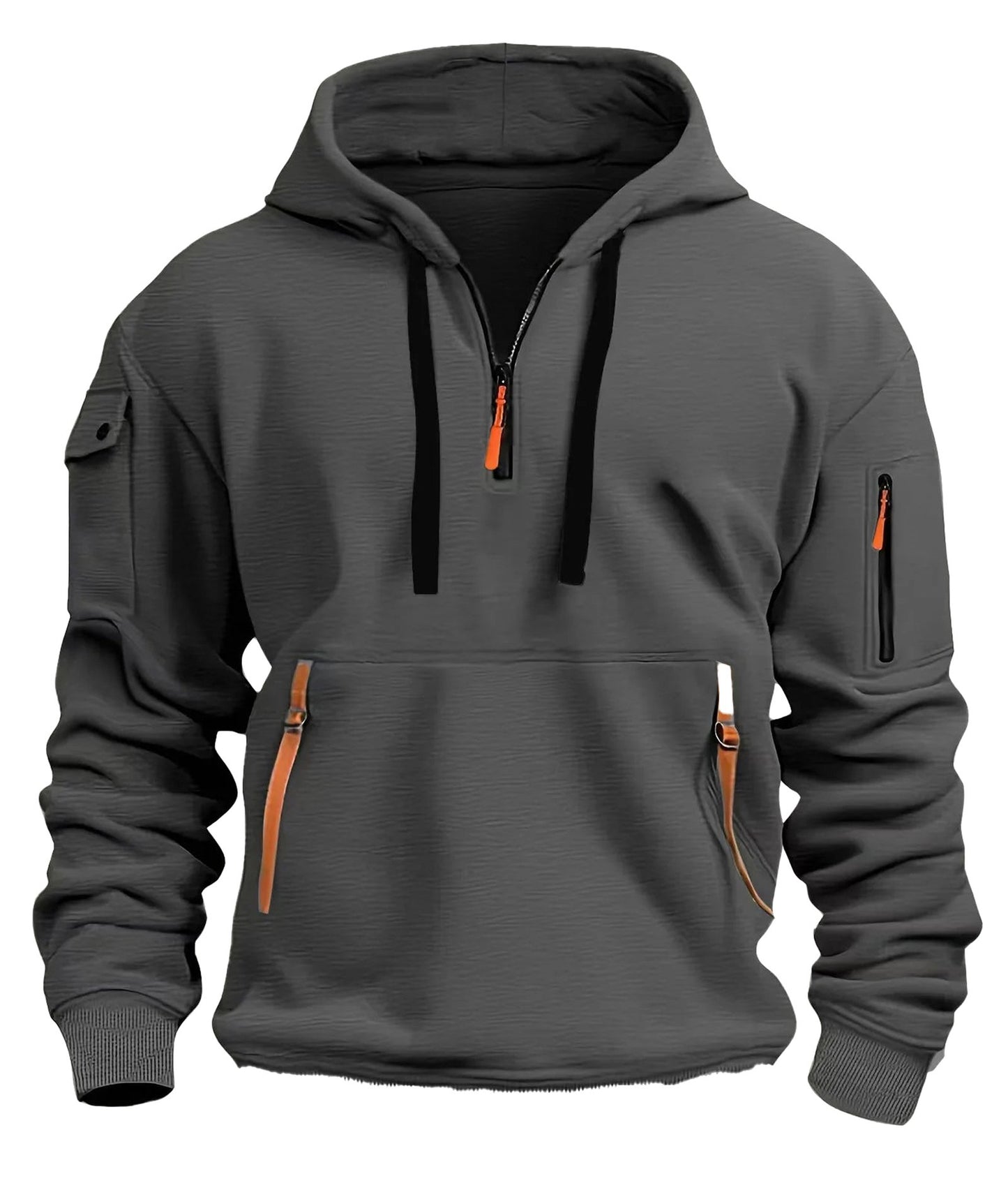 Mens Aesthetic Hoodies With Zip Pockets