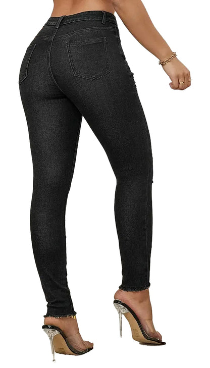 Womens Ripped Skinny Jeans For Trendy Style