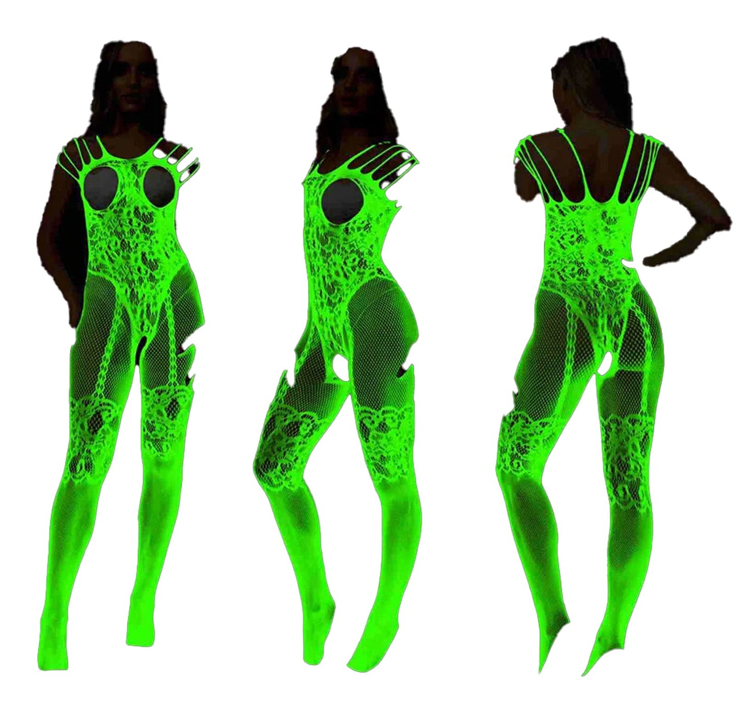 Luminous Nightclub Bodysuit For Women