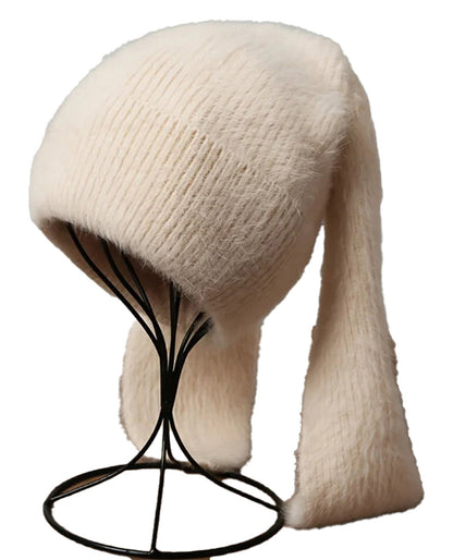 Bunny Ears Beanie For Women Cozy Fashion