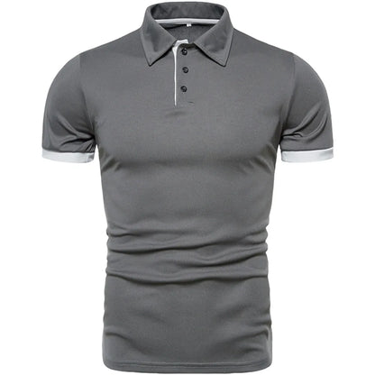 Mens Solid Color Polo Shirt – Stylish Fit