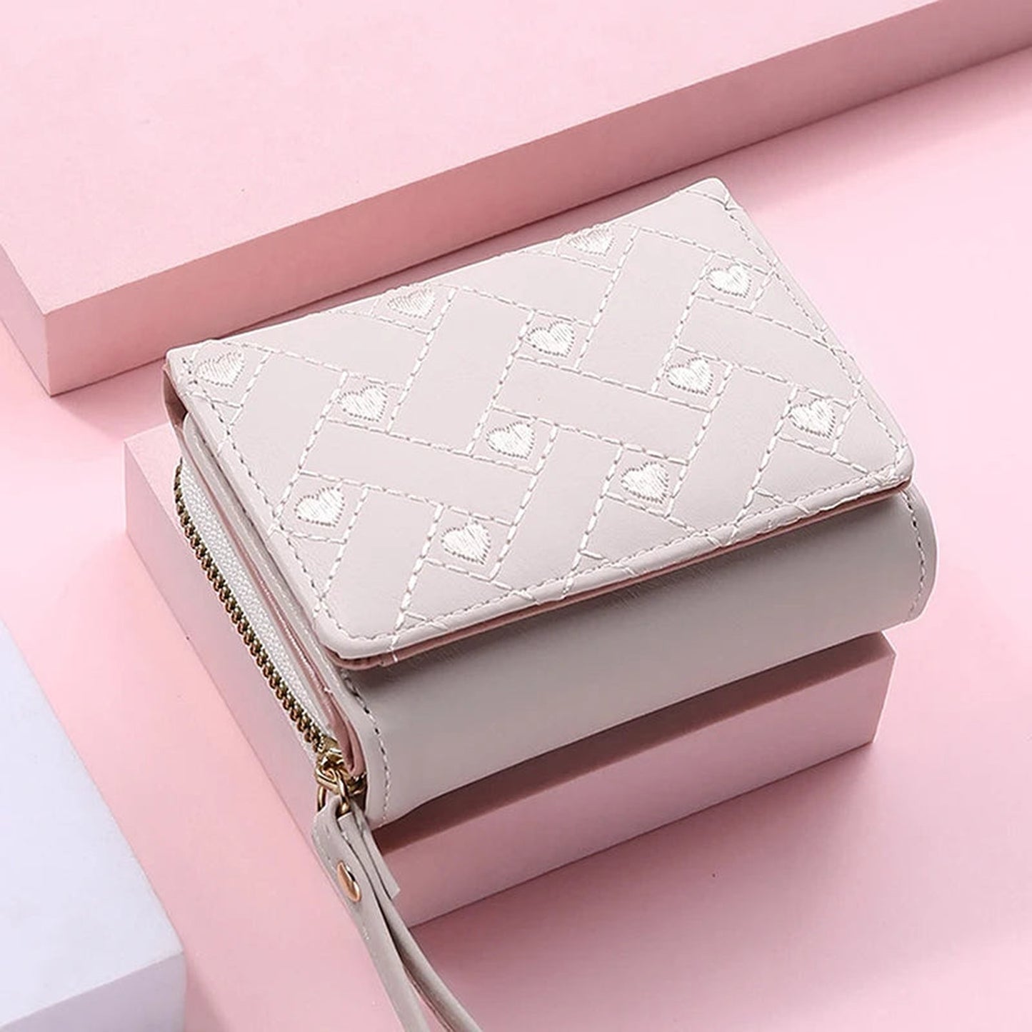Kawaii Wallets For Women Pink Wristlet